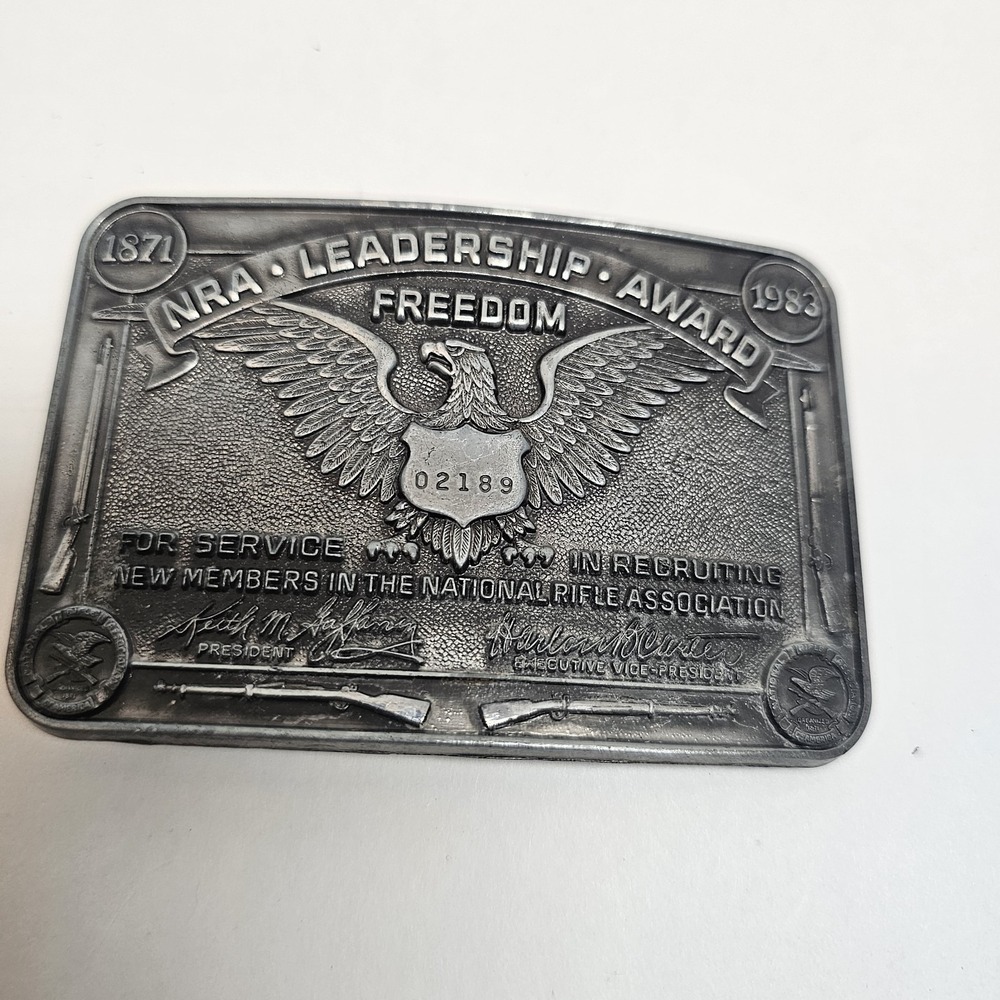 NRA National Riffle Association Leadership Members Award Freedom Belt Buckle‎